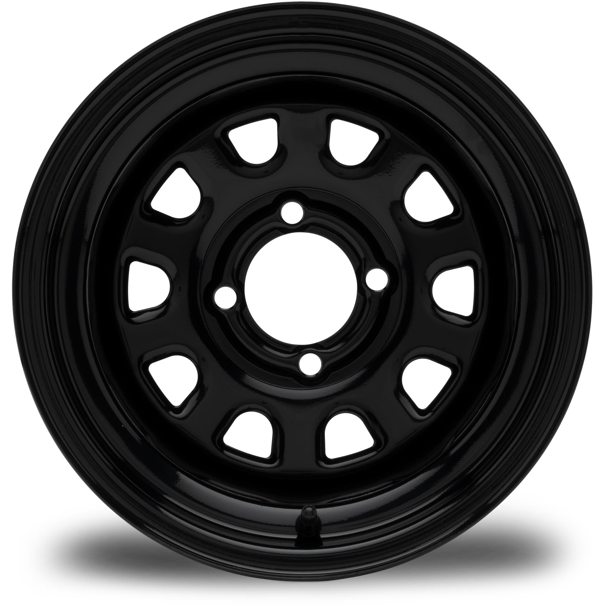 MODZ® D-Window Steel Wheel  Glossy Black 12x7 Golf Cart Wheel