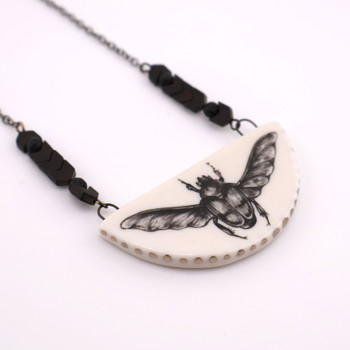 Mallory Wetherell, Necklace, Scarab Beetle