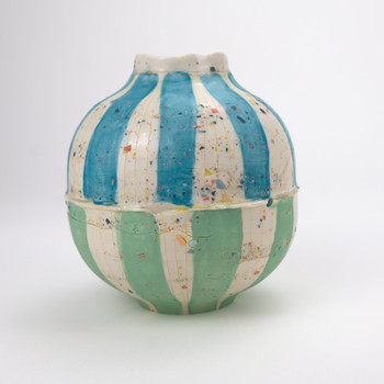 Rachel Donner, Turquoise and Green Vase