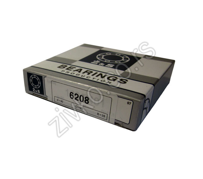 Deep groove ball bearing 6208 - 4
