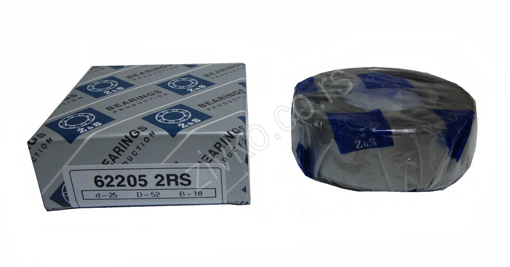 Deep groove ball bearing 62205 2RS - 2