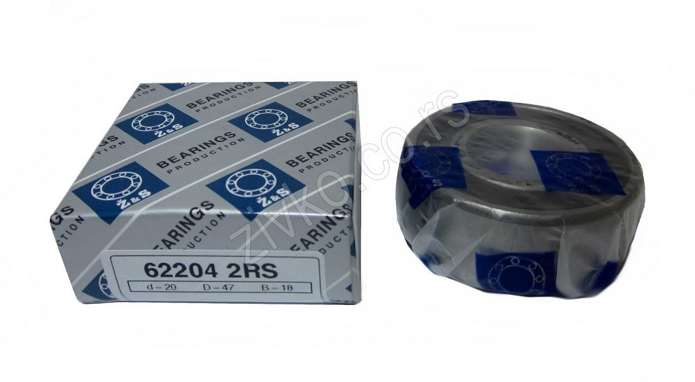 Deep groove ball bearing 62204 2RS - 2