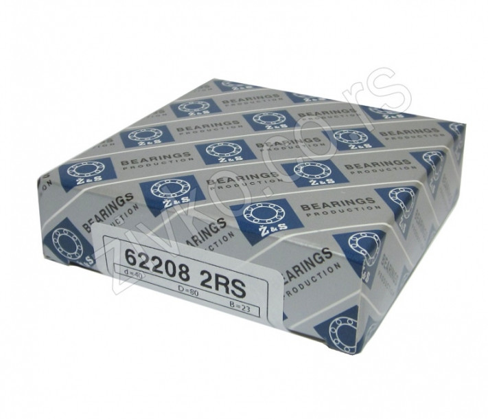 Deep groove ball bearing 62208 2RS - 1