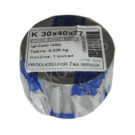 Needle roller bearing K 30 X 40 X 27 - 1