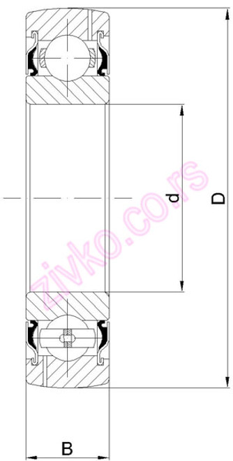 Drawing 6204 2RS EES