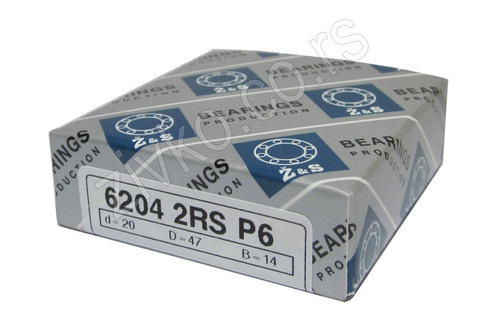 Deep groove ball bearing 6204 2RS P6 - 1