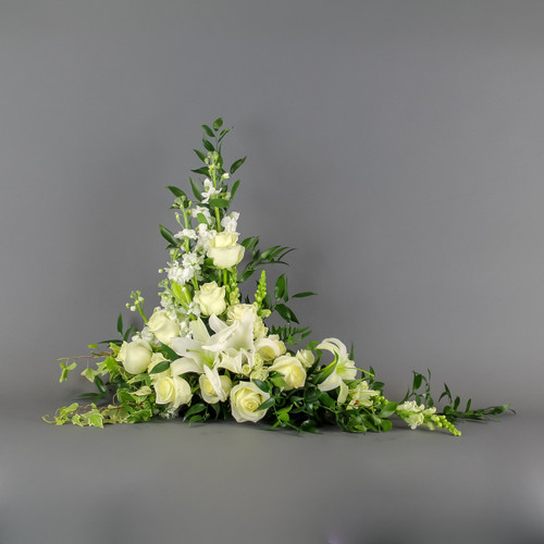 Casket Lid Insert, Shown in Blanc Color Palette