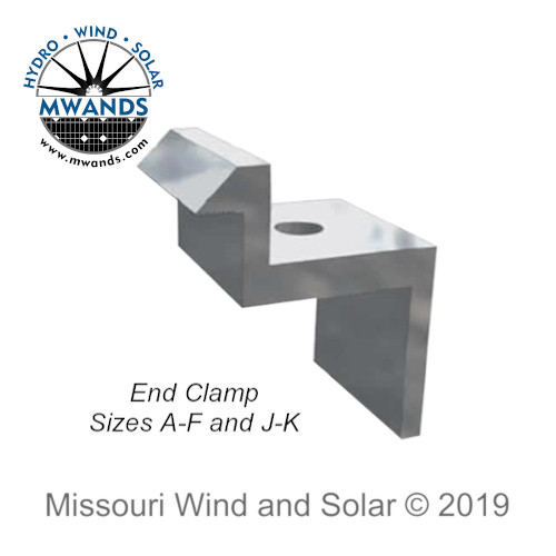 UniRac SolarMount End Clamps A-F and J-K