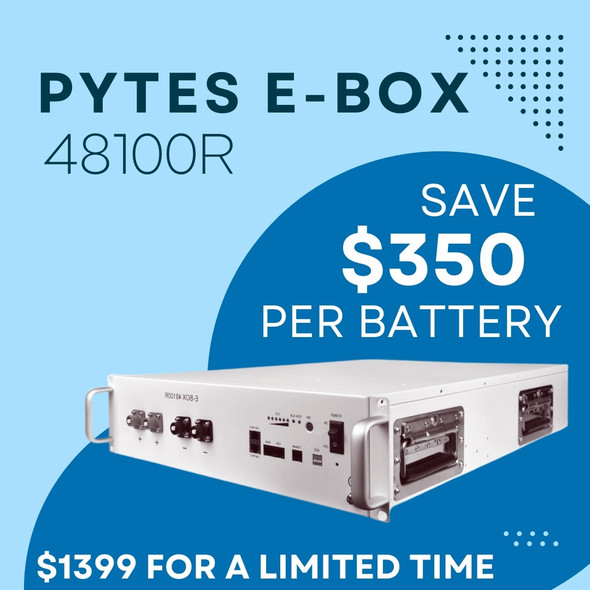 Pytes E-Box 48100R 5.12kWh 51.2V Lithium Iron Phosphate Battery