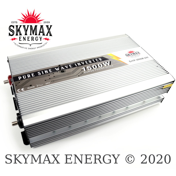 SkyMax Thunderbolt 24 Volt 1500 Watt Pure Sine Wave Inverter