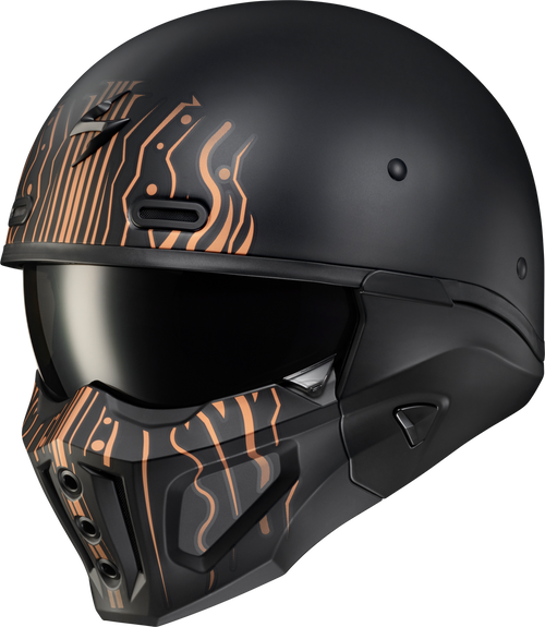 COVERT X OPEN-FACE HELMET TRIBE MATTE BLACK/COPPER XL-75-2134X COVERT X OPEN-FACE HELMET TRIBE MATTE BLACK/COPPER XL-75-2134X