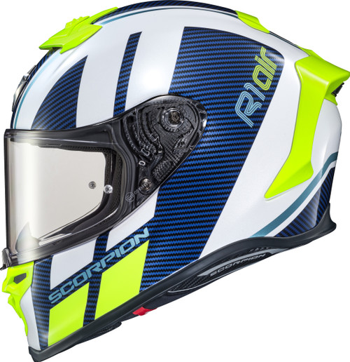 EXO-R1 AIR FULL FACE HELMET CORPUS WHITE/BLUE LG-75-1358L