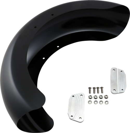 Hugger Front Fender with Mounting Blocks for Softail/Dyna 14010703