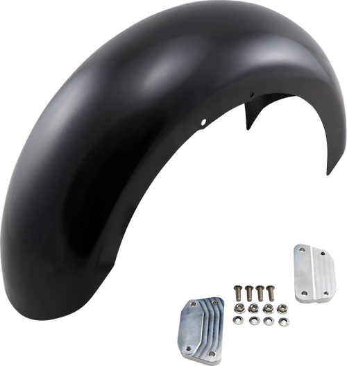 Hugger Front Fender with Mounting Blocks for Softail/Dyna 14010702