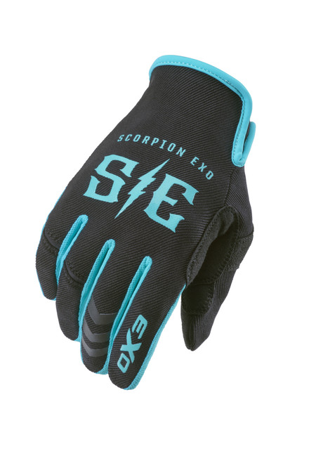 AIR-STRETCH GLOVES CHARGE BLACK/TEAL SM-75-6155S AIR-STRETCH GLOVES CHARGE BLACK/TEAL SM-75-6155S