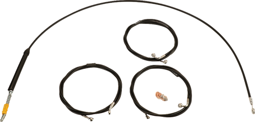Standard Black Vinyl Braided Handlebar Cable/Brake Line Kit — Ape Hanger 06621162 Standard Black Vinyl Braided Handlebar Cable/Brake Line Kit — Ape Hanger 06621162
