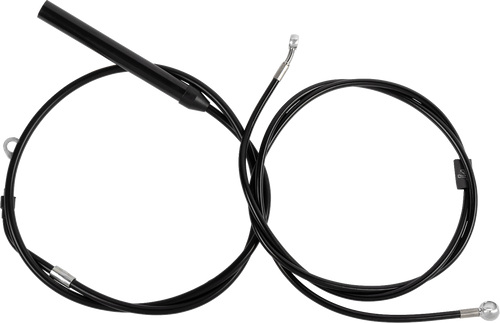 Standard Black Vinyl Braided Handlebar Cable/Brake Line Kit — Ape Hanger 06621257 Standard Black Vinyl Braided Handlebar Cable/Brake Line Kit — Ape Hanger 06621257