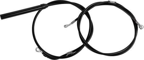 Standard Black Vinyl Braided Handlebar Cable/Brake Line Kit — Ape Hanger 06621256 Standard Black Vinyl Braided Handlebar Cable/Brake Line Kit — Ape Hanger 06621256