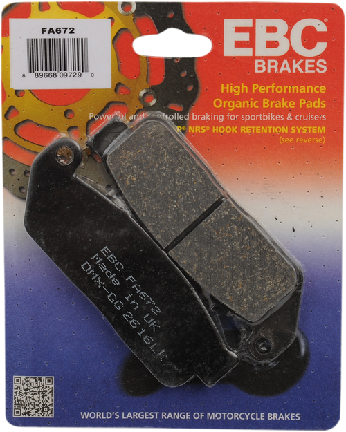 Organic Base "FA" Brake Pads 17200575