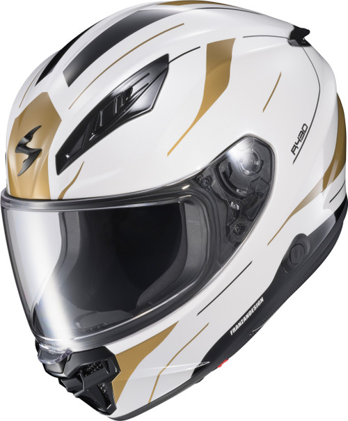EXO-R430 FULL FACE HELMET CUTLASS WHITE/GOLD SM-75-3230S EXO-R430 FULL FACE HELMET CUTLASS WHITE/GOLD SM-75-3230S