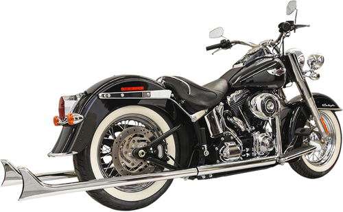 True Duals Exhaust System with Fishtail Mufflers — without Baffles 18002333