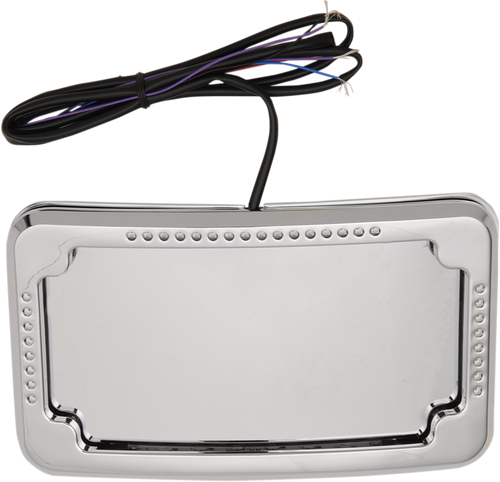 Curved Slick Signals License Plate Frame with 3-Hole Backing Plate 20300941