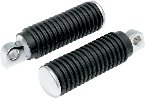 Chrome Footpegs with Rubber Sleeves — Pair DS253406