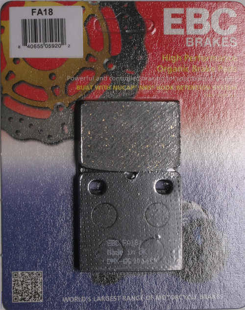 BRAKE PADS FA18 ORGANIC-15-18
