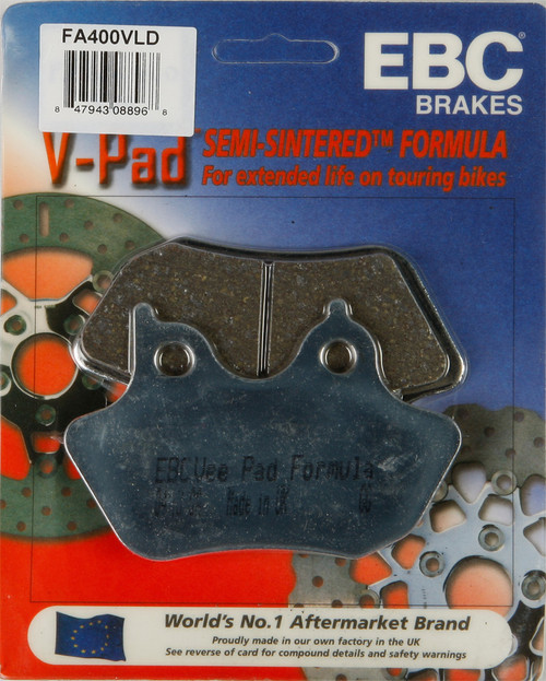 BRAKE PADS FA400VLD V-SERIES CHROME-15-400VC