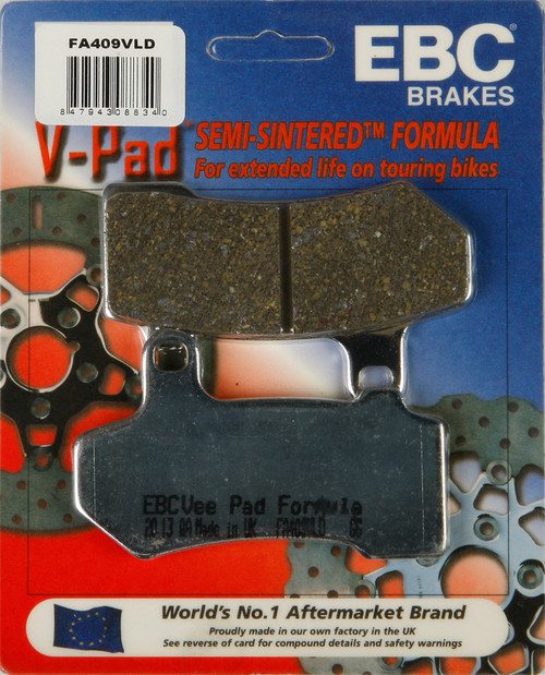 BRAKE PADS FA409VLD V-SERIES CHROME-15-409VC