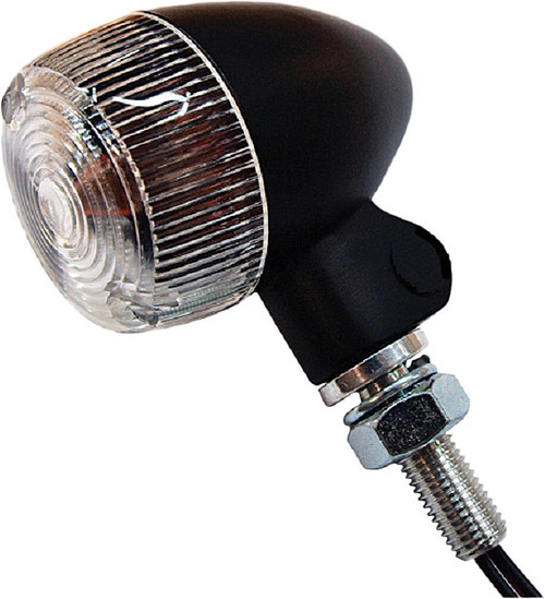 TURN SIGNAL STYLE 1 BLACK W/CLEAR LENS-225-8324BK