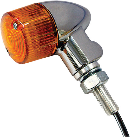 TURN SIGNAL STYLE 2 CHROME W/AMBER LENS-225-8333C