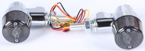 STYLE 3 LED TURN SIGNAL CHROME W/SMOKE LENS-226-8605C