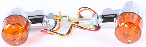 STYLE 3 LED TURN SIGNAL CHROME W/AMBER LENS-226-8607C
