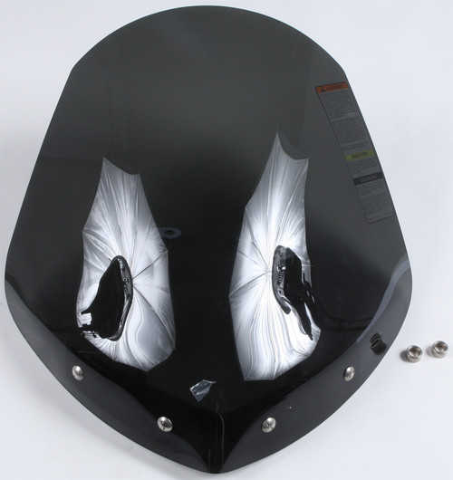 GLADIATOR WINDSHIELD W/CHROME MOUNTS (DARK TINT)-562-20133D