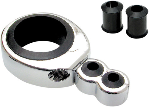 CABLE CLAMP 1 1/4"-1 1/2" DUAL THR/CLU CHROME-57-10042