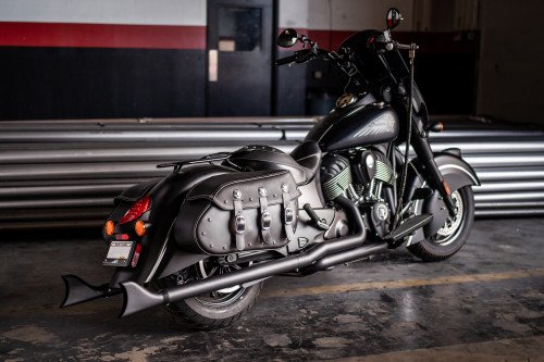 TRUE-DUAL HEADERS 2.5" BLACK W/SHARKTAILS `14-UP INDIAN-82-800048