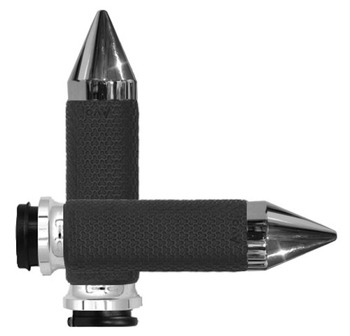 FLY BY WIRE THROTTLE MEMORY FOAM GRIP CHROME-40-4743C