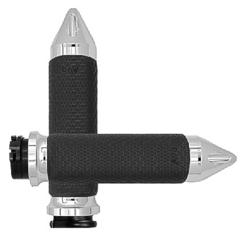 CABLE THROTTLE MEMORY FOAM GRIP CHROME-40-4738C