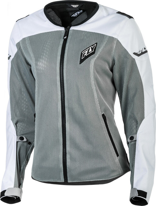 WOMEN'S FLUX AIR MESH JACKET WHITE/GREY 2X-477-80472X WOMEN'S FLUX AIR MESH JACKET WHITE/GREY 2X-477-80472X