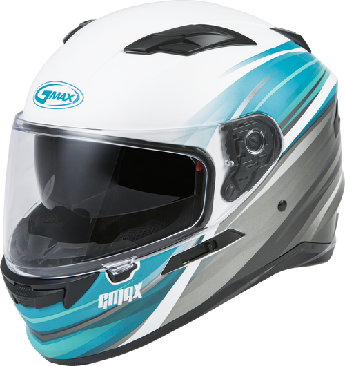 FF-98 FULL-FACE OSMOSIS HELMET MATTE WHT/TEAL/GREY SM-72-5131S