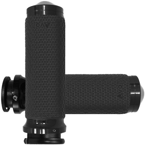 MEMORY FOAM GRIPS 1.5" MEDIUM BLACK INDIAN TOURING-40-4237B