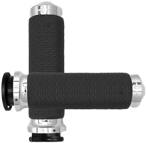 MEMORY FOAM GRIPS 1.5" LARGE CHROME INDIAN TOURING-40-4238C