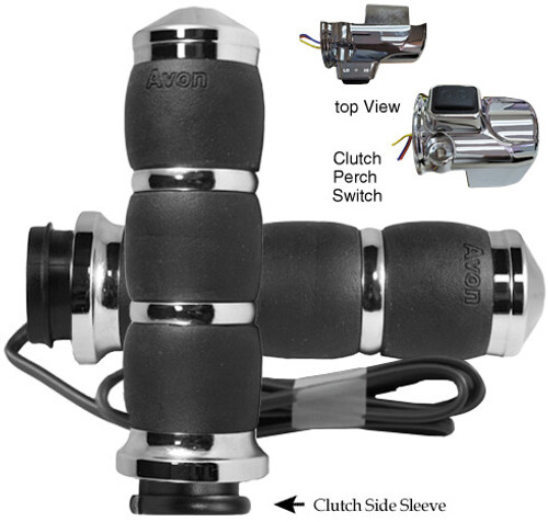 VELVET AIR FBW HEATED GRIPS 15-UP FLTR CHROME-40-4393HC