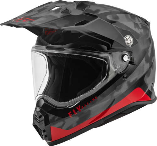 TREKKER PULSE HELMET BLACK CAMO/RED SM-73-7025S