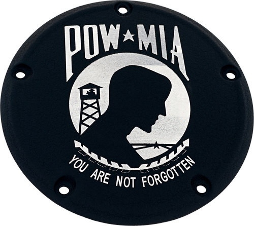 6 M8 SOFTAIL DERBY COVER POW-MIA BLACK-563-05046 6 M8 SOFTAIL DERBY COVER POW-MIA BLACK-563-05046