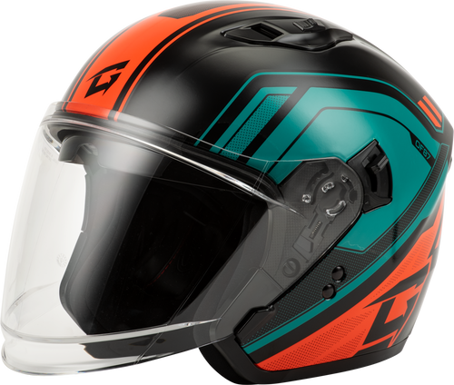 OF-87 DUKE HELMET W/LED BLK/ORANGE SM-72-7343S
