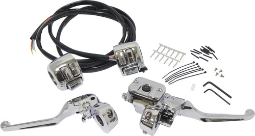 COMP H/BAR CNTRLS 9/16 M/CYL W/SWITCHES CHROME 96-06-820-52930
