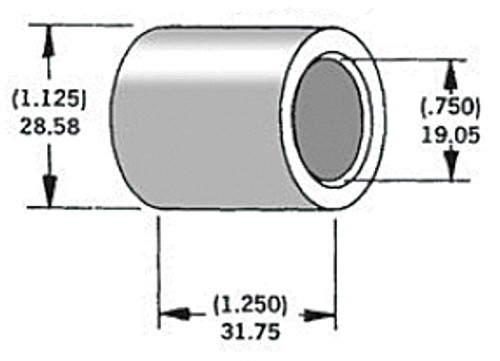 AXLE SPACER ZINC 40910-84A 3/4"X1.25"-820-54000