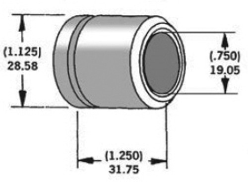 AXLE SPACER ZINC 40915-94 3/4"X1.25"-820-54001